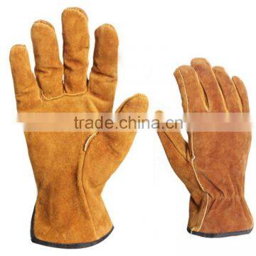 Cheap price cow split leather driving gloves with high quality