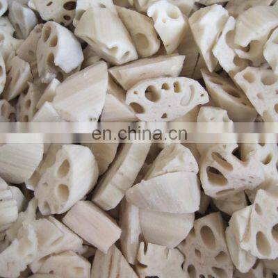 Sinocharm BRC Approved 6-9g/pc Lotus Root Cut Frozen IQF Lotus Root Chunks photo-3