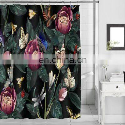 Hot Selling Fashion Printed Polyester Bath Curtain Bathroom photo-2