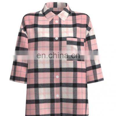 2022  Popular Trend 100% cotton Yarn Dyed Flannel Design For Women