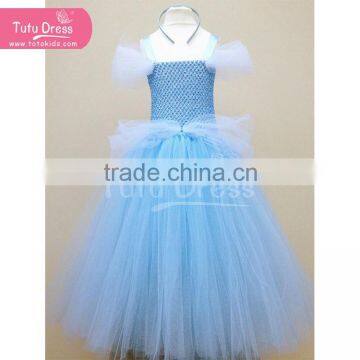 USA Movie Costume Girls Princess Cinderella Fancy Dress kid Party Bow Deco