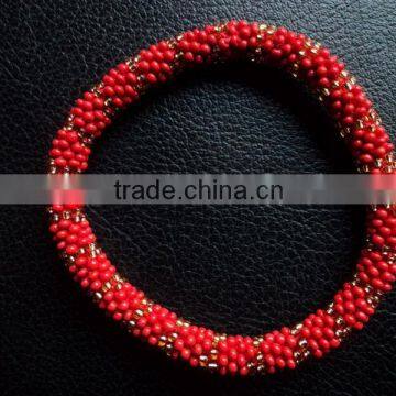 Valentine gift - Glass Beads Roll Bangles