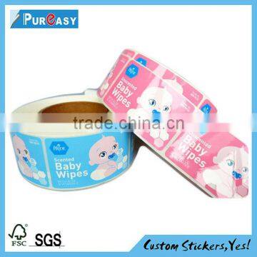 Custom high quality baby skin care products label