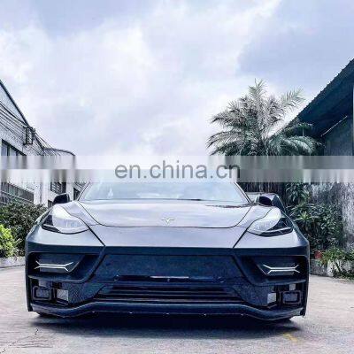 NC Tuning Style Front Bumper Rear Diffuser Spoiler Wing PP Body Kit for Tesla Model 3 photo-3