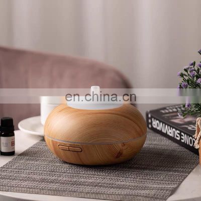 300ml USB Rechargeable Wood Grain Ultrasonic Aroma Diffuser Humidifier