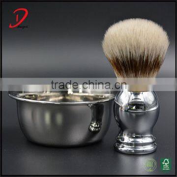 Best selling metal shaving kits for men,metal badger hair shaving brush with shaving bowl