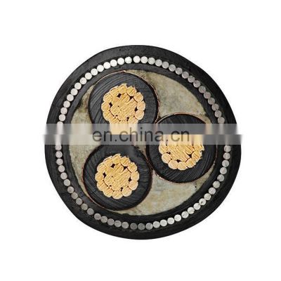 11kv 15kv 3 core 95mm2 xlpe cord 240mm power cable 132kv 150 kv high voltage underground cable price