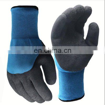 Breathable 3/4 Dipped Latex Foam Grip Gloves Winter Rubber Insulating Gloves