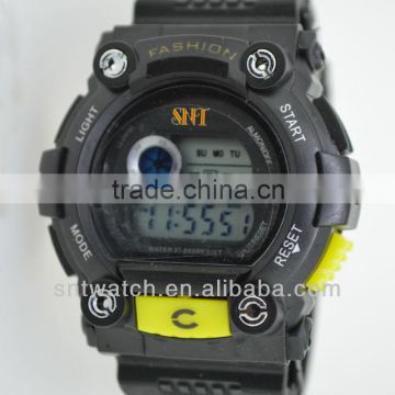 fashion black digital lcd watch for teen boys