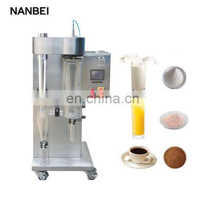 Fully automatic vaccum stainless steel scale atomizer liquid instant coffee tea juice milk powder lab mini spray dryer machine