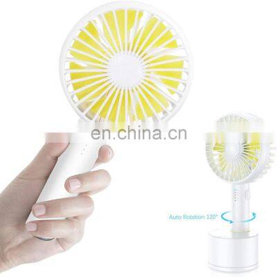 2021 Summer Hot Selling Personal Mini Fan Portable Handheld Air cooling Fan Usb Rechargeable Auto Oscillating Table Small Fan