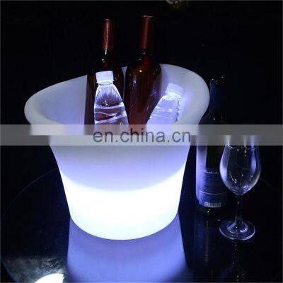 Factory OEM Service plastic glowing led illuminated ice bucket for party Colors Changing Champagne LED Ice Bucket