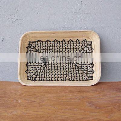 Polished Healthy Product Bamboo Mixed Seagrass Serving Tray Decor Table Traditional Vietnam Supplier photo-4