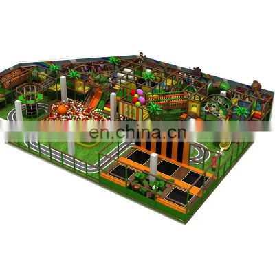 Kids playground games children's maze style indoor equipment with big slides