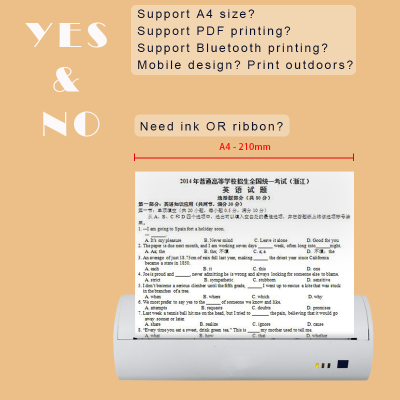 Mini Portable Bluetooth A4 Thermal Printer Connect Phone and Computer Use photo-4