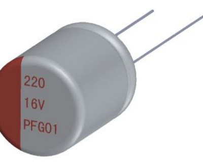 PF series conductive polymer aluminum solid capacitors Radial Type
