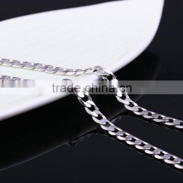Simple Design Fashion Jewelry Rhodium Plated Cheap Short Chain Necklace photo-3