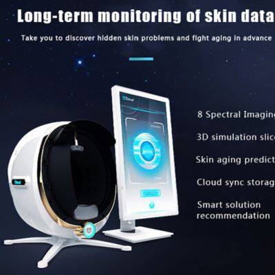 Nuevo analizador de diagnóstico de la piel facial en 3D, dispositivo escáner facial con alta resolución de píxeles, análisis de todos los tipos de piel, máquina analizadora de la piel