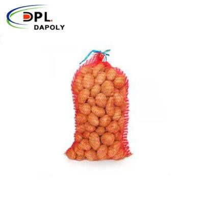 Hot Sale Portable Colorful Fruit Vegetable Net Bag Washable Reusable Shopping Mesh Bag Made Durable PP Plastic Packaging Packing