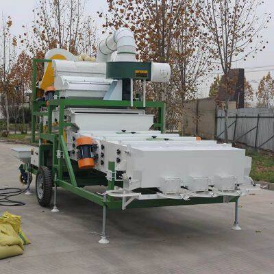 5XFZ-10 Combined Wheat Seed Cleaning and Grading Machine Barley Naked Oats Buckwheat Fine Cleaner With Gravity Separator Wind Sorter photo-5