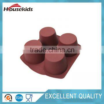 Food grade 4 cups silicon round cake mould