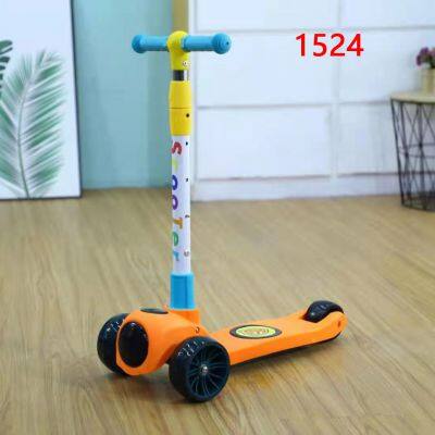 Children's Scooters Children's 3-wheel Music Glowing Folding Toys, Outdoor Sliding Sports, Boys and Girls Kids Kick