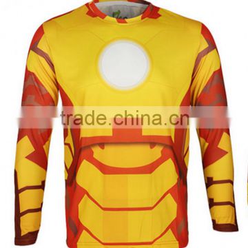 Wholesale 100% Polyester Sublimation Mens Long Sleeve Shirts