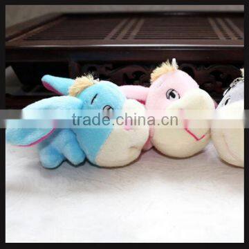 cute stuffed donkey keychain toy for promotion