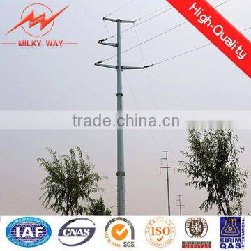 11m Tapered Painted Galvanized Pole with ISO Certificate