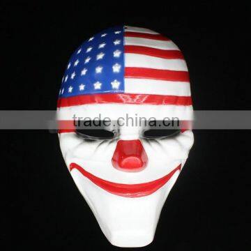 Factory Solid quality PVC adult party masks Game Payday2 Movie Game theme halloween cool masquerade mask