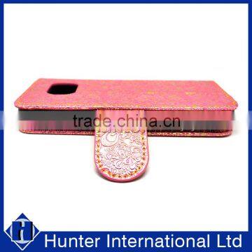 Flower Pattern Wallet Case For Samsung S6 Edge photo-4