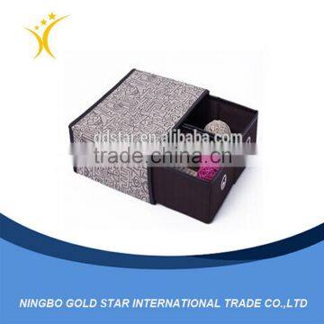 Non woven fabric foldable storage box with lid OEM