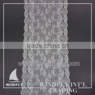 Wholesale Price Polyester And Nylon Big Swiss Lace Trim