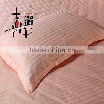 nantong wholesale 3cm stripe 100% cotton jacquard hotel pillowcase