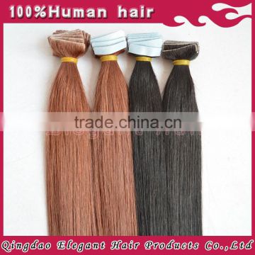 Wholesale high quality 100% virgin brazilian natural hair tape hair 5a