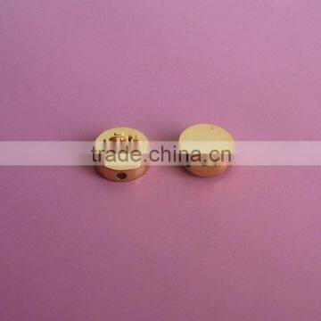 zinc alloy beads engraved logo round beads gold beads