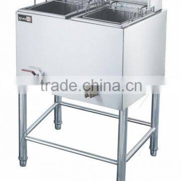 Hot Sale Commercial Stainless Steel 28*2L Vertical Two Tanks Two Sieves Electric Deep Fryer/Chip Fryer/Chicken Fryer Quality Choice photo-2