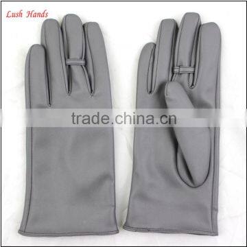2016 Ladies Spring Fashion Grey All Kinds of Leather Hand Gloves With Ring photo-2