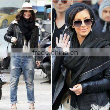 Wholesale Fringed 70% Pashmina 30% Silk Solid Color Plain Pashmina Scarf Quality Choice Most Popular photo-4