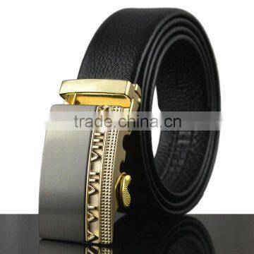 Top Quality Men Full Grain Genuine Soft Leather Automatic Belt
