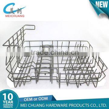 Wire dishwasher rack/shelf with customized material