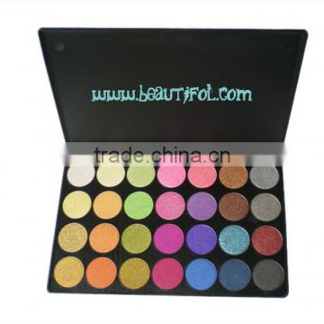 Wholesale 28 colors eyeshadow, cosmetics mineral glitter eye shadow, shining neon