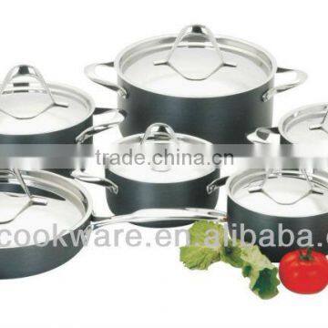 12PCS Geman Technologic Hard-Anodized Aluminium Cookware Set