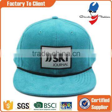 corduroy blank 5 panel snapback hats wholesale