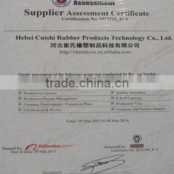 Supplier Assessment Certificate
