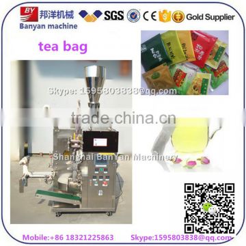 Automatic filter paper Tea bag packing machine with string and tag and envelope