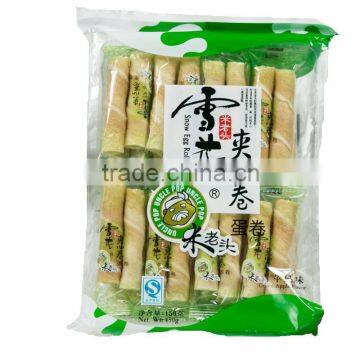 Uncle pop leisure snack ,Snow egg rolls with fillings,apple flavor