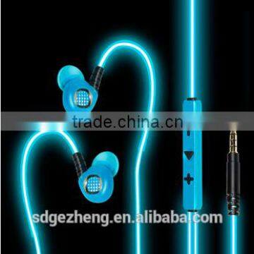 factory price fancy el headphones waterproof coloful el wire earphones with CE ROHS approval for wholesale