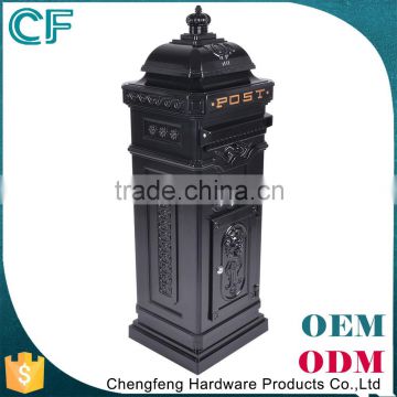 The Most Popular Style In Europe Goods From China Black Free Standing Outdoor Letterbox For Sale From China