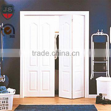 white primed panel design solid wood retractable interior door